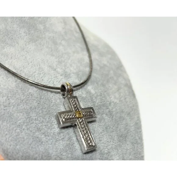 18K Gold & 925 Silver Necklace